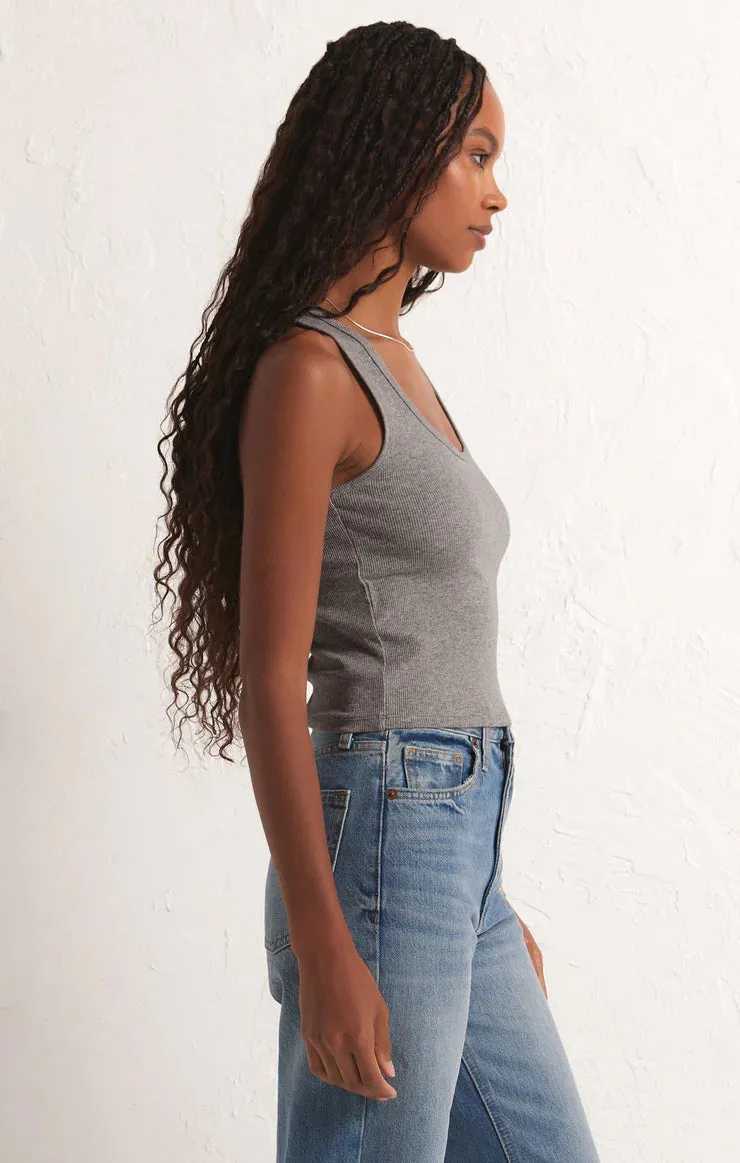 ZSU Essy Ribbed Tank in Heather Grey